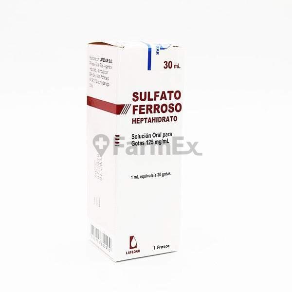 Sulfato Ferroso Gotas 125 mg / mL x 30 mL LAFEDAR